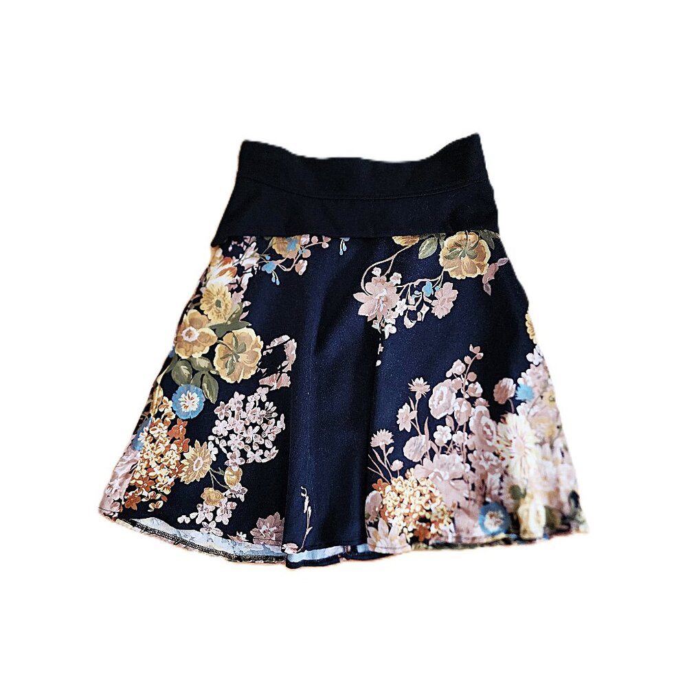 Jennifer Glasgow black floral skirt